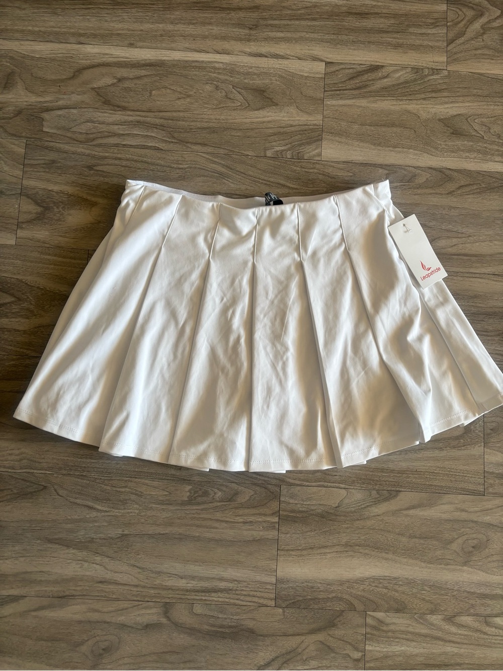 White Pleated Mini Skirt